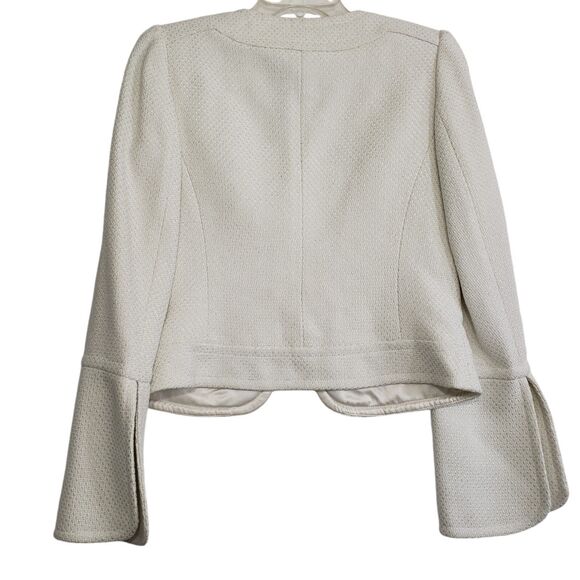 NEW Anne Klein Lined White Blazer with Long Arms and Bell Sleeves, Size 4 - Picture 2 of 11